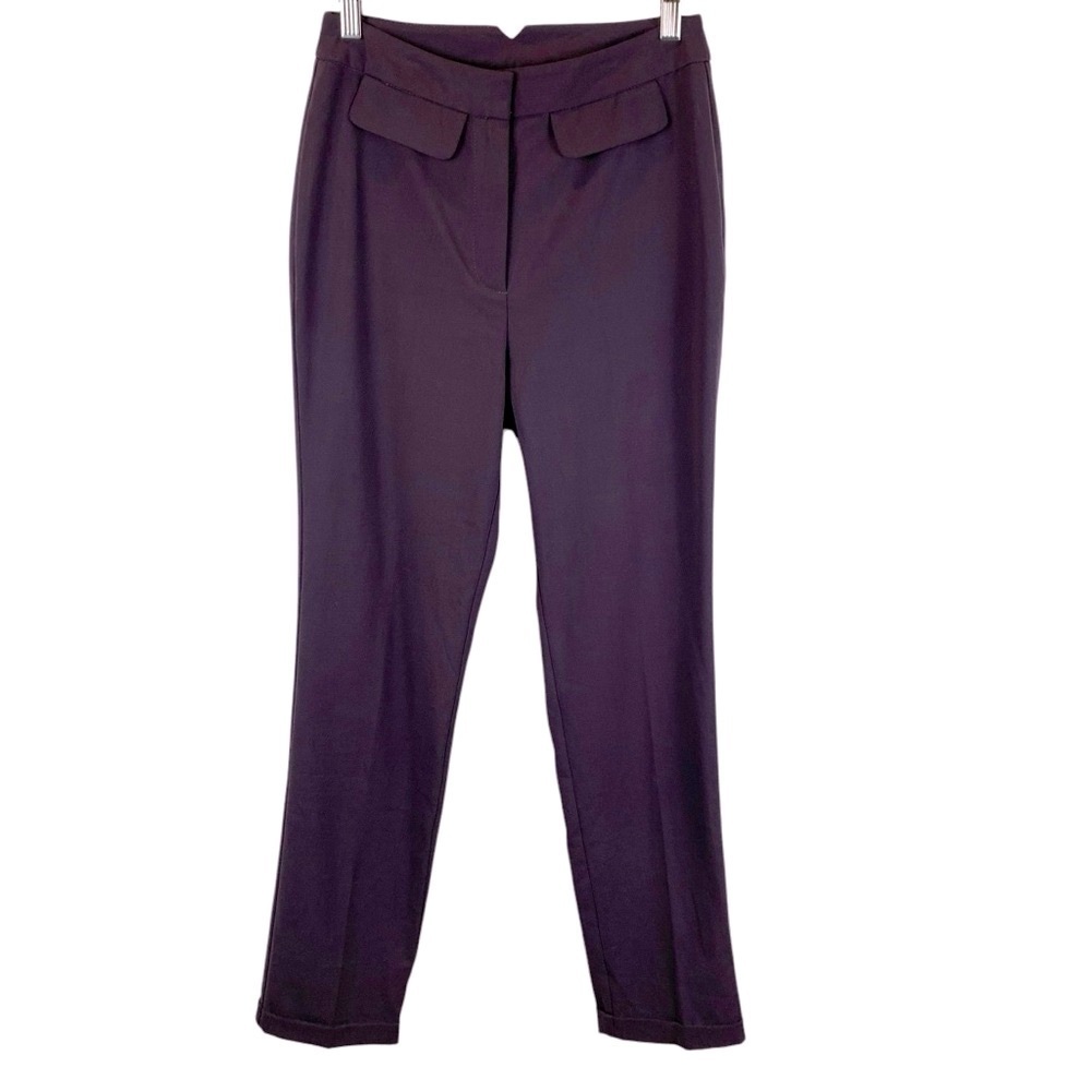 Reiss sz 4 Gabriella Trousers Eggplant Purple Women's Dress Pants Career Classic